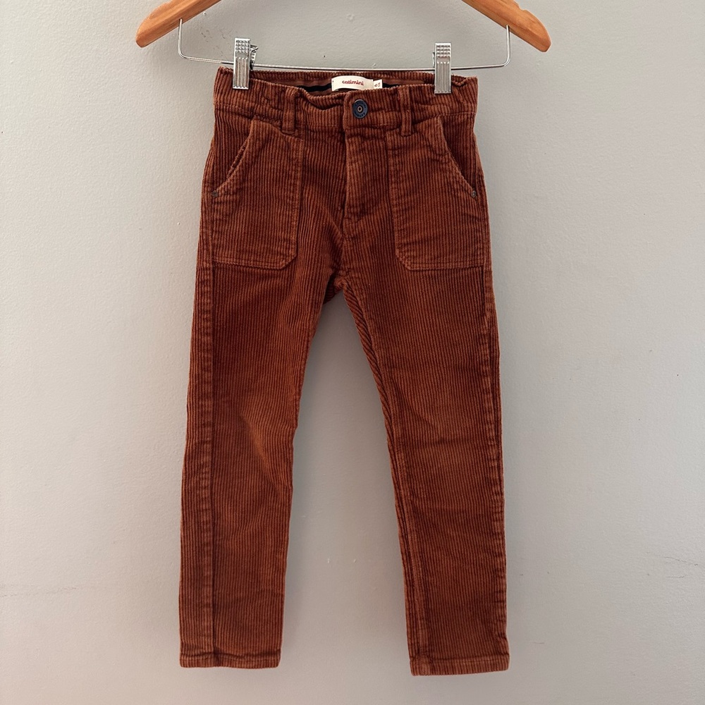 Catimini boys brown corduroy pants euc